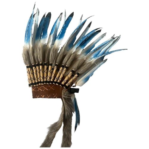 Glixoft Kopfschmuck Der Amerikanischen Ureinwohner, Häuptling Indianerhut, Amerikanischer Federkopfschmuck, Foto-anzieh-requisiten Für Cosplay-tanzshow von Glixoft