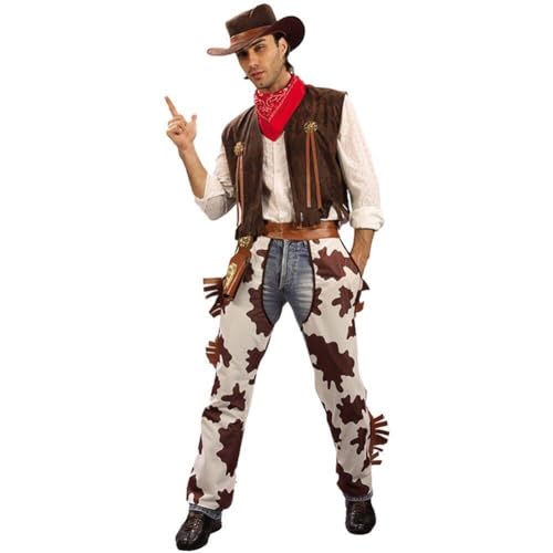 Glixoft Western Cowgirl Kostüm Rodeo Cowboy Kostüm Retro Cowboy Kleidung Farm Dress Up Zubehör Für Cosplay Leistung von Glixoft