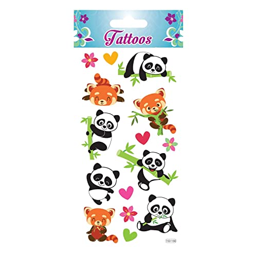 Global Gift Temporäre Tattoos - Pandas - Glitter von Global Gift