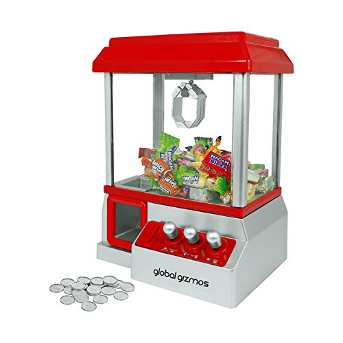 Global Gizmos 50190 Candy Grabber Machine Batteriebetriebenes Kinderspiel Retro Arcade Attraction Neuheit Süßigkeitenspender, Multi von Global Gizmos