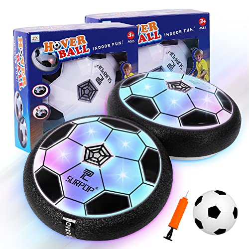 Fussball Fußball Geschenke Jungen Hover Ball 2pcs, Football Snack Stadium Fusball Spiele Kinder Für Jungs 6 7 8 9 10 Ostergeschenke Dekompressionsflugzeug Mit Licht von Global Park