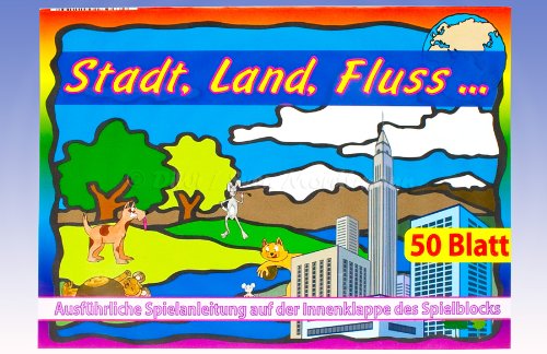 Spielblock Stadt, Land, Fluss..., 50 Blatt von Global Partner