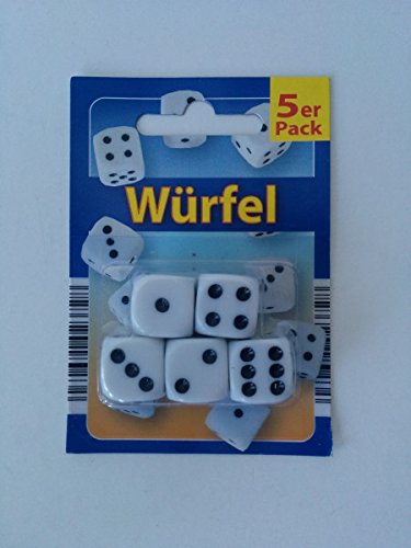 Global 2372 Würfel weiß 5 Stück Global 2372 Würfel weiß 5 Stück von Global