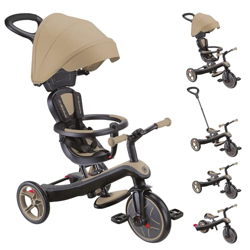 GLOBBER Explorer Trike 4in1 Pro in Sand – Dreirad, Laufrad und Kinderwagen in 10/8,5 Zoll – TPR-Sitz – höhenverstellbares Kinderfahrzeug GLOBBER Explorer Trike 4in1 Pro in Sand – Dreirad, Laufrad und Kinderwagen in 10/8,5 Zoll – TPR-Sitz – höhenverstellbares Kinderfahrzeug von Globber