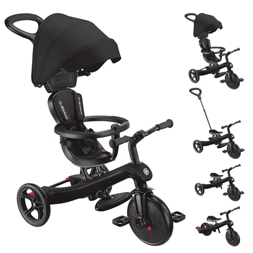 GLOBBER Explorer Trike 4in1 Pro in Schwarz – Dreirad, Laufrad und Kinderwagen in 10/8,5 Zoll – TPR-Sitz – höhenverstellbares Kinderfahrzeug GLOBBER Explorer Trike 4in1 Pro in Schwarz – Dreirad, Laufrad und Kinderwagen in 10/8,5 Zoll – TPR-Sitz – höhenverstellbares Kinderfahrzeug von Globber