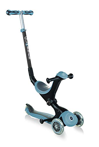 Globber - GO•UP Deluxe – Skalierbarer Tretroller, 3 Räder mit Sitz, für Kinder von 15 Monaten bis 6 Jahren – Blau von Globber