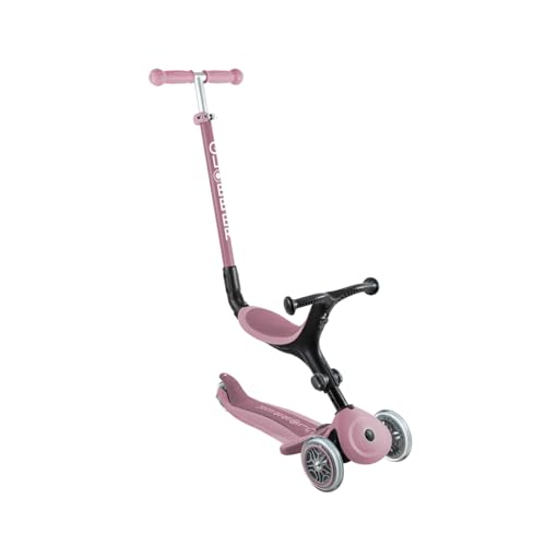 Globber - GO•UP Active Eco – Skalierbarer Tretroller, 3 Räder mit Sitz, für Kinder von 15 Monaten bis 6 Jahren, Rosa von Globber