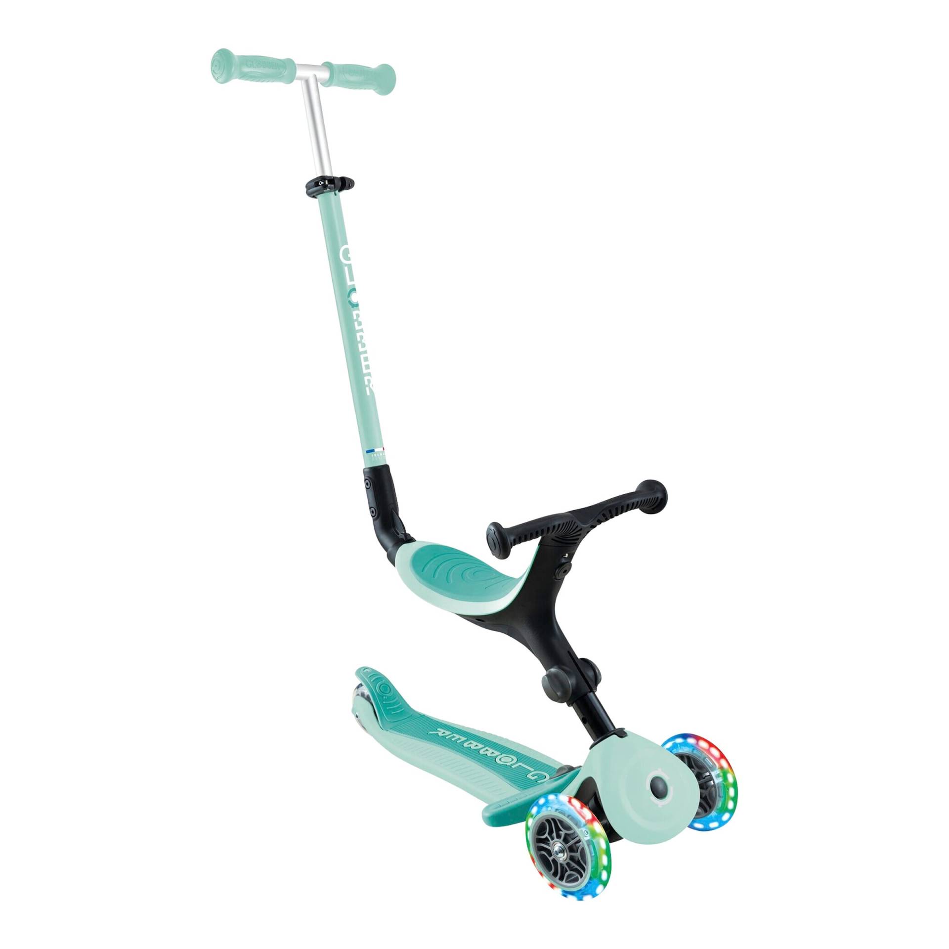 Globber Scooter 3in1 Go-Up active mit Leuchtrollen von Globber