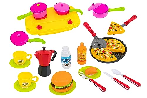 Cose di Casa 40671 – Playset Zubehör für Küche, Pizza und Moka – Globo Toys von GLOBO