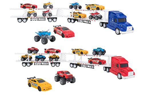 Globo GT Transporter Truck Bisarca 1 Meter 10 Fahrzeuge inklusive - W'Toy 39884 von Globo