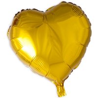 Herz-Folienballon in gold, heliumgeeignet, 35cm von Globos Europe BV