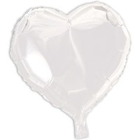 Herz-Folienballon in weiß, heliumgeeignet, 35cm von Globos Europe BV