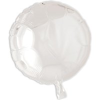 Runder Folienballon in weiß, heliumgeeignet, 35cm von Globos Europe BV