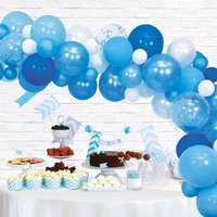 Ballongirlande zum selber basteln, blau, 71-teilig von Globos Nordic