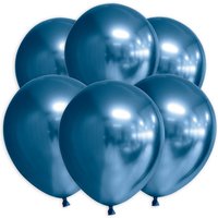 Blaue Luftballons mit Spiegeleffekt, 10 Stk., 30cm von Globos Nordic