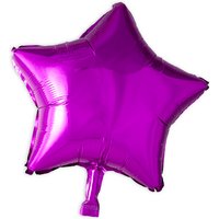 Folieballon Stern in fuchsia, 38cm, lose von Globos Nordic