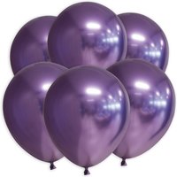 Lila Luftballons mit Spiegeleffekt, 10 Stk., 30cm von Globos Nordic