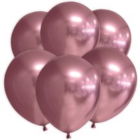 Pinke Luftballons mit Spiegeleffekt, 10 Stk., 30cm von Globos Nordic