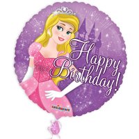 Runder Happy Birthday-Folienballon mit Prinzessinnenmotiv, 35cm von Globos Nordic