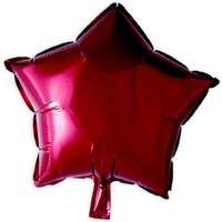 Stern-Folienballon burgunder, 38cm von Globos Nordic