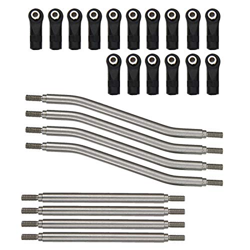 Glomora 8pcs/Set RC -Lenkverbindungsstabend Edelstahl Ersatzteile für axiale Capra AXI03004 Modellautos geeignet von Glomora