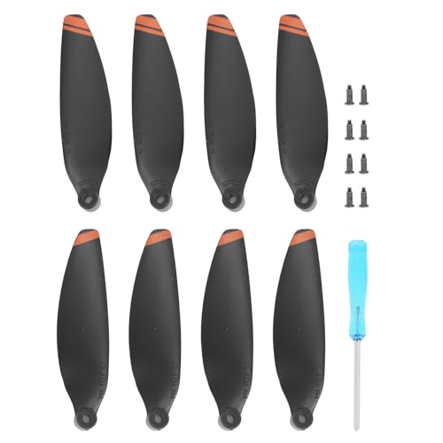 Glomora Drohnenpropeller, 2 Paar Propeller Ersatzteil Drohnenzubehör Passend für Mini 2 (Bordes de Naranja) von Glomora