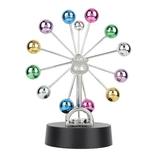 Glomora Electric Newton Pendulum Ball Physics Science Balance Ball Desktop Decoration, 4 AA Batteries Powered(NOT Included) von Glomora