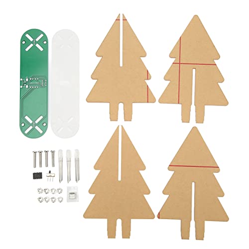 Glomora LED-Weihnachtsbaum-Schaltkreis-Kits, elektronische 3D-Weihnachtsbaum-DIY-Kits, mattiertes Acryl, bunt, für Bildung und Weihnachtsdekoration (Green) von Glomora