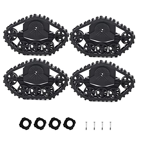 Glomora RC Truck Track Wheel, 4pcs Track Wheel Tire Crawler -Reifen -Zubehör -Teile für WPL 1 16 RC Militärwagen von Glomora