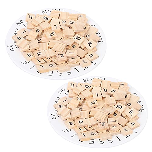 Glomora Set mit 2 Alphabet-Puzzleblöcken aus Holz, pädagogische Bastelwerkzeuge für Kinder zum Lernen und Spielen (Mixed Lowercase) von Glomora