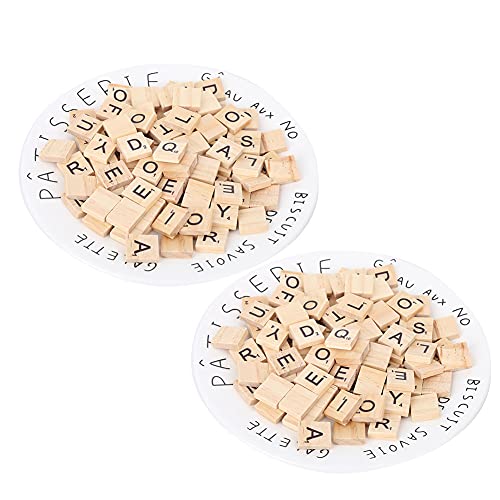 Glomora Set mit 2 Alphabet-Puzzleblöcken aus Holz, pädagogische Bastelwerkzeuge für Kinder zum Lernen und Spielen (Mixed Uppercase Letters) von Glomora