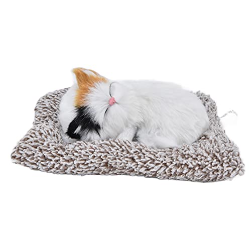 Glomora Simulation Katze, schöne Simulation Katze Puppe Plüsch Stoff Desktop Simulation Tier Ornament für Auto Zuhause von Glomora