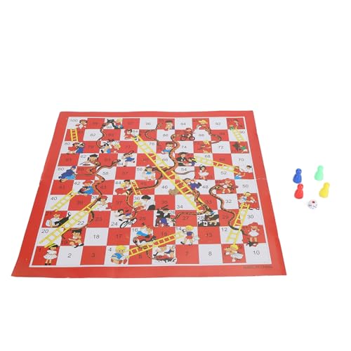 Glomora Snakes and Ladders Brettspielset, Schach, herausfordernder Spaß, verbessern die Beziehung, Brettspielset für Outdoor-Reisen für Kinder und Erwachsene von Glomora