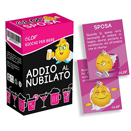 Glop Addio al Nubilato - Team Bride - Giochi Alcolici - Giochi per Bere - Futura Sposa per Festa Addio al Nubilato - Giochi da Tavolo per Adulti - Nubilato Gadget - Giochi Addio al Nubilato von Glop