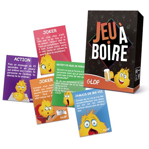 Glop Peut-être Le Meilleur Jeu de Société Adulte à Boire, Jeu de Société Dynamisant Pour Soirées et Apéritifs, Jeux de Cartes à Boire, Jeu d'alcool, Jeux Pour Jouer Entre Amis von Glop