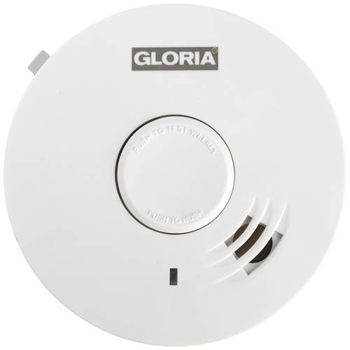 Gloria R-10 Rauchwarnmelder inkl. 10 Jahres-Batterie batteriebetrieben (Ø x H) 104mm x 40mm von Gloria