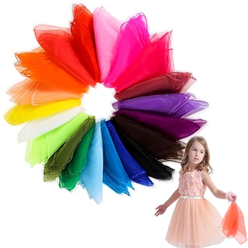 Gloryit 20 stück 60x60CM Jongliertücher, Bunte Jonglierschals,Bunte Chiffontücher,Spieltücher Kinder,Geeignet für Kindershows, Zirkus- und Schulveranstaltungen, Jongliertanz und Dekoration Gloryit 20 stück 60x60CM Jongliertücher, Bunte Jonglierschals,Bunte Chiffontücher,Spieltücher Kinder,Geeignet für Kindershows, Zirkus- und Schulveranstaltungen, Jongliertanz und Dekoration von Gloryit