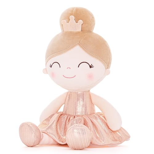 Gloveleya Baby-Mädchen-Geschenke, Babypuppen, weiche Puppe, Glitzer, Fischschuppen-Rock, Mädchen, Rosa, 30,5 cm von Gloveleya