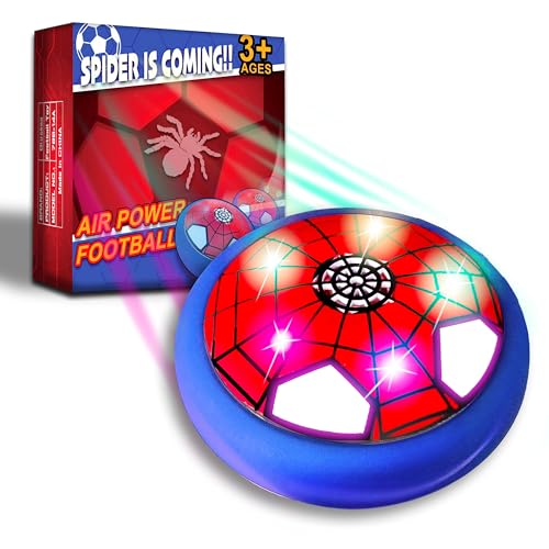 Glückpa Hover Football Kinder Spielzeug, fußball mit LED, Geschenk ab 3-10 Jahre, Fussball Spielzeug ab 3 4 5 6 7 8 9 Jahre Jungen Mädchen, Indoor/Outdoor Spiele, Air Power fußball für Kinder von Glückpa