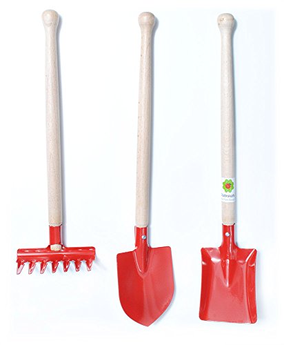 Glückskäfer 535394 Gartengeräte-Set 3teilig 39cm, rot von Glückskäfer