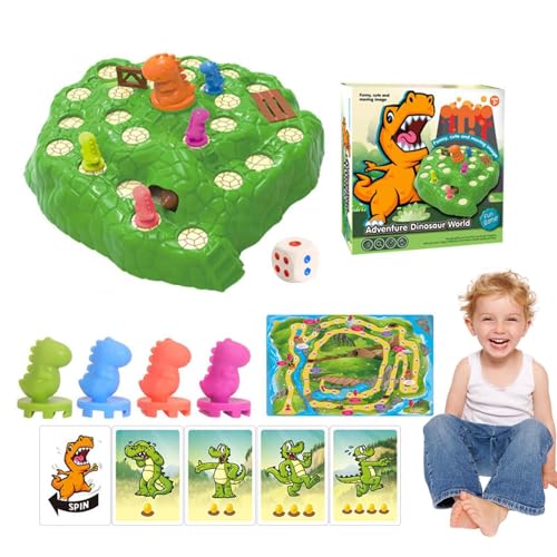 Dinosaurier-Partyspiele, Dino-Brettspiel - Lustiges Escape-Tischspielspielzeug | Aktivitätsspielzeug für die frühe Entwicklung für Kinder im Kindergarten, Klassische Bildung von Glugahrif