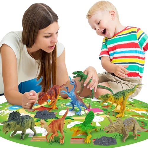 Dinosaurierfiguren Set, Dinosaurier -Wissenschafts -Kit | Realistische Dinosaurier -Figuren Spielzeug Dinosaurier 8 Figur Playset,Wissenschaftskits, Bildung, Kuchen -für , Mädchen, Kinder, Kinder von Glugahrif