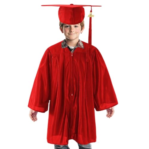 Glugahrif Abschlusskappe und Kleid für Kinder, Vorschulkappe und Kleid, Abschlusskleid und Kappe für Kindergarten, Graduiertenkostüm, Performance -Fotografie -Anzüge für Mädchen von Glugahrif