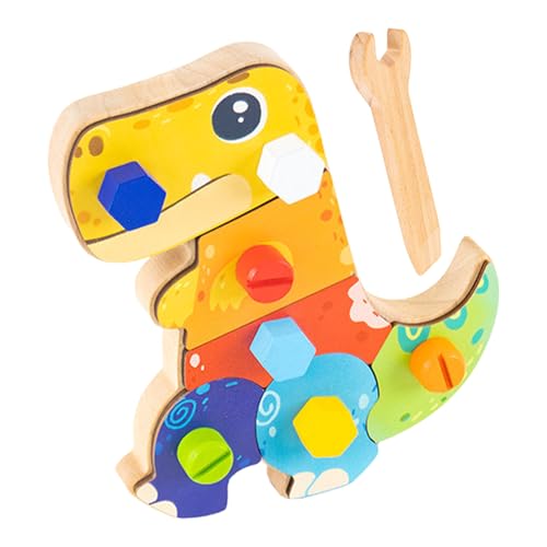 Glugahrif Dinosaurier-Schraubspielzeug, Schraubspielzeug für sensorisches Holzbrett | sensorisches Lernspielzeug mit Cartoons, niedliches sensorisches Brett für Haus, Kindergarten und Krippe Glugahrif Dinosaurier-Schraubspielzeug, Schraubspielzeug für sensorisches Holzbrett | sensorisches Lernspielzeug mit Cartoons, niedliches sensorisches Brett für Haus, Kindergarten und Krippe von Glugahrif