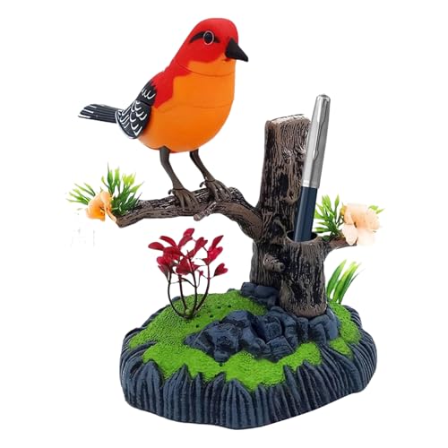 Glugahrif Elektronischer Vogel, Simulation, Sänger Stifthalter, Dekoration für Haus, Vogel, beweglich, realistisches Aussehen, für Ostern, Weihnachten, Schule, Küche, Schlafzimmer, Wohnzimmer, Büro Glugahrif Elektronischer Vogel, Simulation, Sänger Stifthalter, Dekoration für Haus, Vogel, beweglich, realistisches Aussehen, für Ostern, Weihnachten, Schule, Küche, Schlafzimmer, Wohnzimmer, Büro von Glugahrif