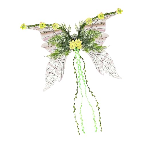 Glugahrif Feenflügel für Mädchen, Schmetterlingsflügel, verstellbar, Zubehör für Party und Festival für Cosplay, Halloween, Weihnachten, Kostüm, Garten, Geburtstag, Karneval Glugahrif Feenflügel für Mädchen, Schmetterlingsflügel, verstellbar, Zubehör für Party und Festival für Cosplay, Halloween, Weihnachten, Kostüm, Garten, Geburtstag, Karneval von Glugahrif