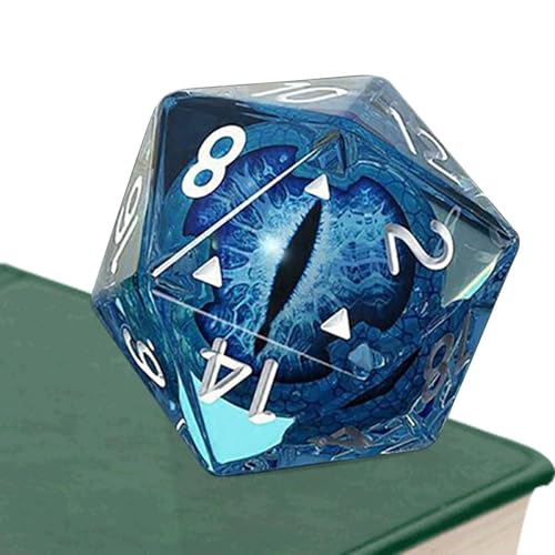 Glugahrif Flüssigkeit für Würfel, Drachenauge mit flüssigem Kern, Polyedrisches Kunstharz, handgefertigt, Würfel, Rollenspiel für RPG-Tischspiele, Geschenk für Freund, Partner oder Dungeon- von Glugahrif