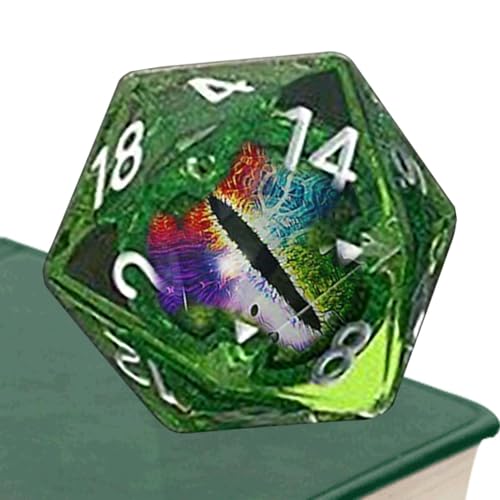 Glugahrif Flüssigkeit für Würfel, Drachenauge mit flüssigem Kern, Polyedrisches Kunstharz, handgefertigt, Würfel, Rollenspiel für RPG-Tischspiele, Geschenk für Freund, Partner oder Dungeon- von Glugahrif