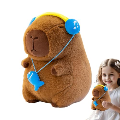 Glugahrif Gefüllte Capybara, Capybara Plüsch | Cartoon Home Decor Animal Doll - Weiche Capybara Stoffed Doll Plüschkissen für Kinder, Freund, Familie, Erwachsene, Männer von Glugahrif