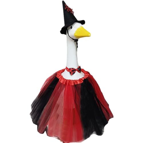 Glugahrif Halloween-Kostüme für Gänsestatuen | Dekoratives Tieroutfit – Kostümzubehör Rock und Hut für Gänsestatuen von 58 cm Größe für Garten und zur Präsentation Glugahrif Halloween-Kostüme für Gänsestatuen | Dekoratives Tieroutfit – Kostümzubehör Rock und Hut für Gänsestatuen von 58 cm Größe für Garten und zur Präsentation von Glugahrif